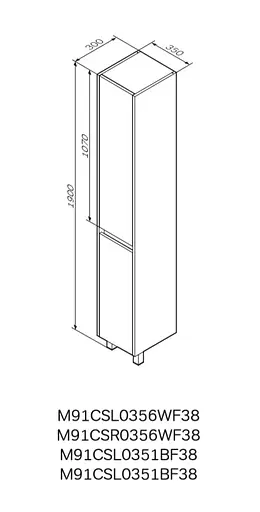 Пенал напольный AM.PM Gem S 35 см правосторонний с корзиной M91CSR0351BF38 - фото 8