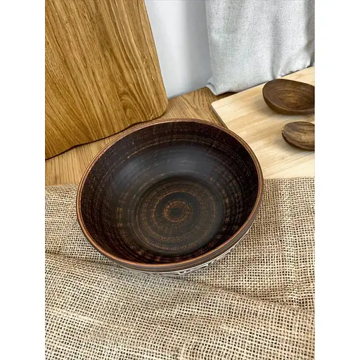 Миска керамічна (глиняна) різьблена Ангоб 1 л - фото 2