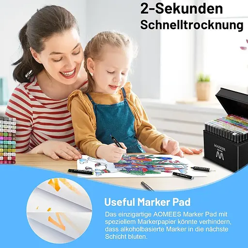 Набор флоровых ручек Aomees 80 + 4 цвета, постоянные маркеры на спиртовой основе, граффити-карандаши, масляные маркеры (80 шт.) - фото 3