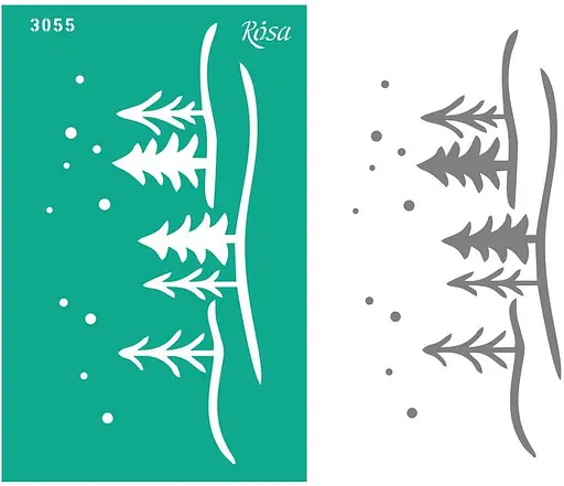 Трафарет багаторазовий самоклеючий №3055 Елементи та написи 13х20см серія Новий рік Rosa TALENT