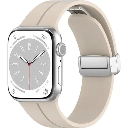 Ремешок DK CDK для Apple Watch 40mm (Series 4 / 5 / 6 / SE1 / SE2) Silicone Sport Magnetic (017247) (ivory /