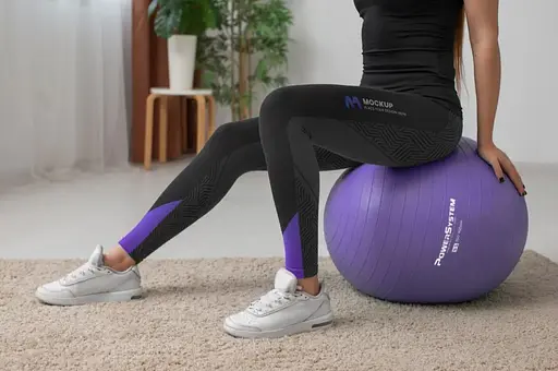 М'яч для фітнесу (фітбол) Power System PS-4012 Ø65 cm PRO Gymball Purple (PS-4012_65cm_Purple) - фото 9