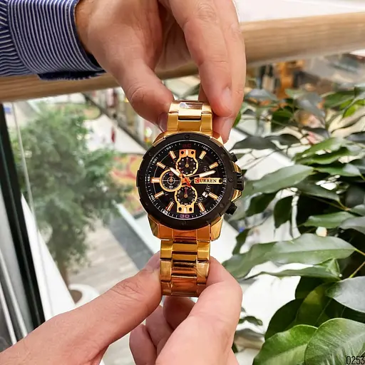 Наручний годинник чоловічий 8336 Gold-Black Curren acs0031456 - фото 6