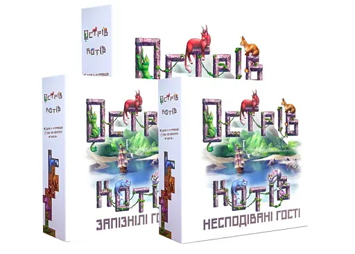 Настольная игра Geekach Games Остров кошек + Долгожданные гости + Неожиданные гости (укр.) (GKCH001+2)