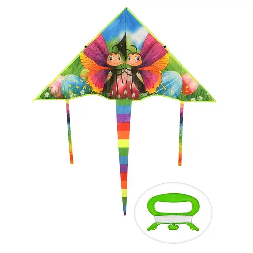 Воздушный змей, ширина 100 см, длина 53 см, лента 47 см, струна 30 м, M2896 (В ассортименте)