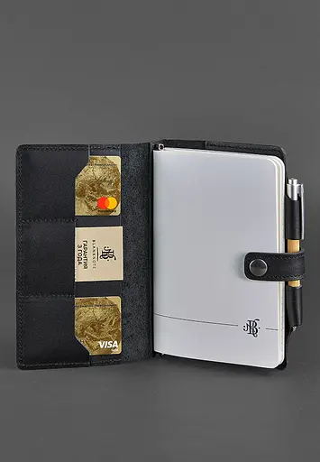 Шкіряний блокнот (Софт-бук) 4.0 чорний - фото 5