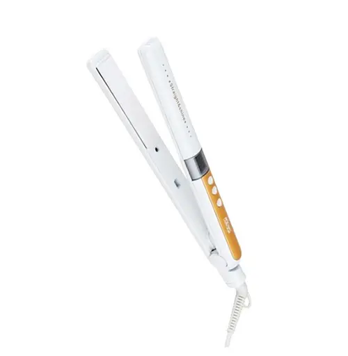 Випрямляч для волосся DSP-10022 керамічний 45 Вт Білий з помаранчевим - фото 2