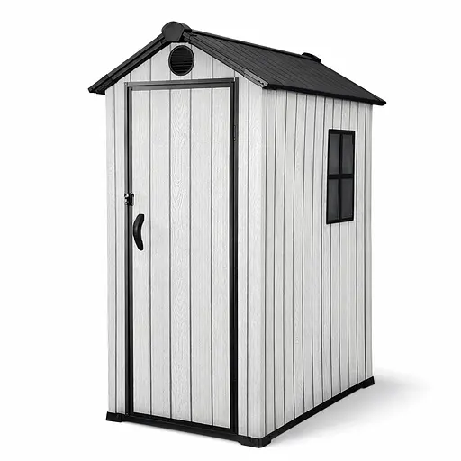 Хозблок-сарай пластиковый BKS 3х5FT с двускатной крышей 210 × 103 × 163 см - фото 4