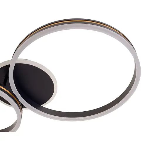 Люстра стельова Brille світлодіодна 53W WW BK+GD (WBL-54C/3) - фото 4