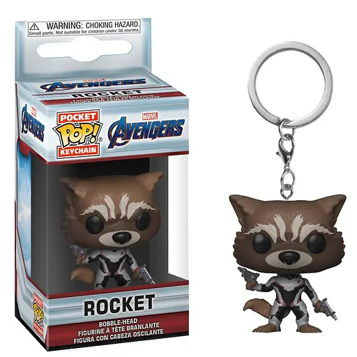 Фигурка-брелок Funko Pop Guardians of the Galaxy Rocket Стражи Галакт Реактивный Енот 4 см Trinket GG R - фото 2