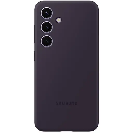 Противоударный оригинальный силиконовый чехол Samsung Silicone Case для Galaxy S24 (6.2") Dark Violet EF-PS921TEEGWW