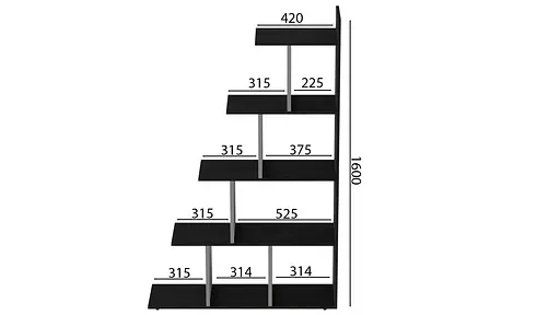 Этажерка Ferrum-decor Стелла 1600x1020x300 Серый металл ДСП Сосна Кембра (FRD-105493) - фото 3