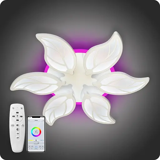 Люстра світлодіодна 517 Dlight 3color з пультом 105Вт Білий (01935) - фото 1