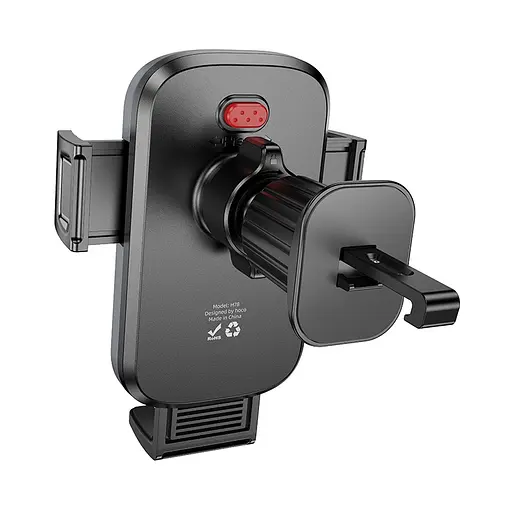 Автотримач для телефона HOCO H78 Vista push-type car holder (air outlet) Black Metal Gray - фото 4