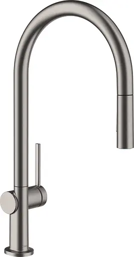 Смеситель для кухни Hansgrohe Talis M54 210 2jet с выдвижным изливом Brushed Black Chrome 72800340 Шлифованный черный хром - фото 1
