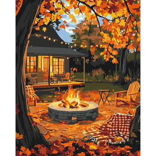 Картина по номерам на подрамнике Brushme Осенняя эстетика