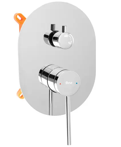 Душова система прихованого монтажу Rea Oval + Box хром REA-P8415, Хром - фото 2