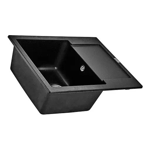 Кухонна мийка Zerix ZS-6250S-03 Black ZX4588, Чорний матовий - фото 2