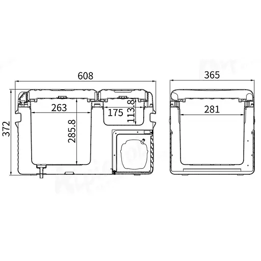 Компрессорный автохолодильник Alpicool CLS35 (25 литров). Двухкамерный - фото 6