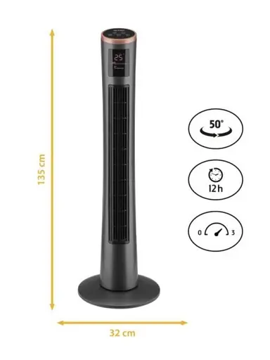 Напольный вентилятор First Austria FA-5560-5-GR (колонный) - фото 3