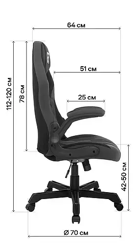 Геймерское кресло GT Racer черное с синим (X-2656 Black/Blue) - фото 14