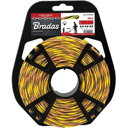 Волосінь для тримера Bradas ULTRA L3 3,0x62м / котушка ZUL3T30062 - фото 1
