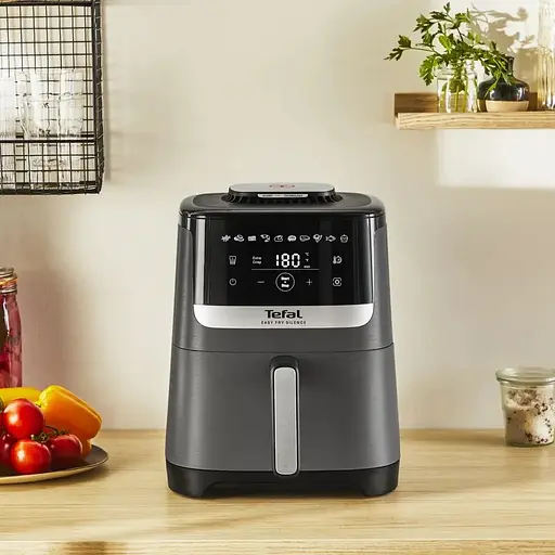 Мультипечь Tefal Easy Fry Silence 1670Вт 5л сенсорное управление 10 программ пластик темно серый-черный - фото 5