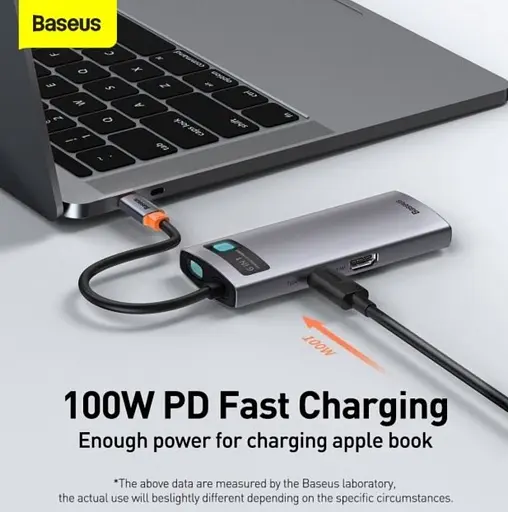 Хаб - конвертер Baseus Metal Gleam Series 6-in-1 Type-C Hub Docking Station CAHub-CW0G - фото 5