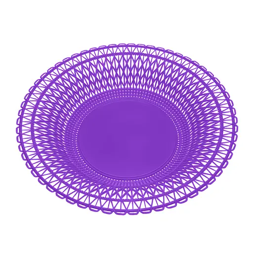 Фруктовниця пластикова кругла тарілка підставка для фруктів Ø 28 см Фіолетовий 87877 - фото 4