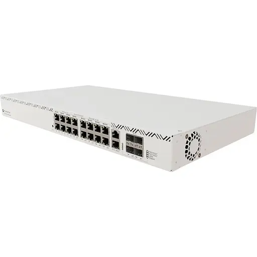 Коммутатор Mikrotik CRS320-8P-8B-4S+RM 17х10/100/1000 Мбит/с 8x802.3bt PoE-out 4x10G SFP+ ROS L5 - фото 1