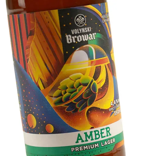 Пиво Volynski Browar Amber, светлое, нефильтрованное, 4,4%, 0,35 л - фото 5