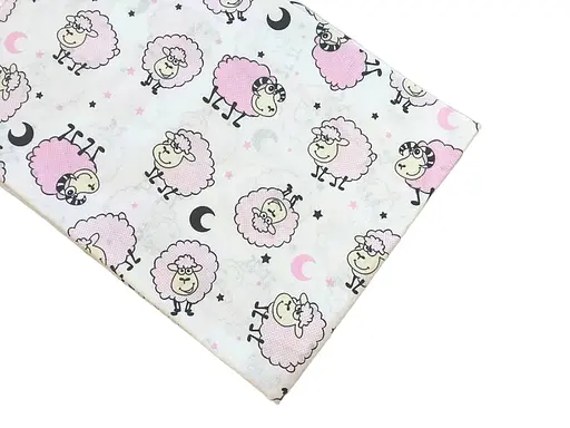 Хлопковая пеленка Moontime 100х80см "Овечки розовые" - фото 1