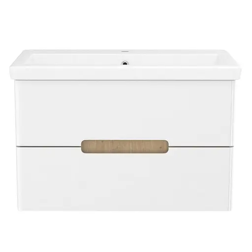 Тумба з умивальником Volle Solo 80 см Білий 1910.308007 - фото 2