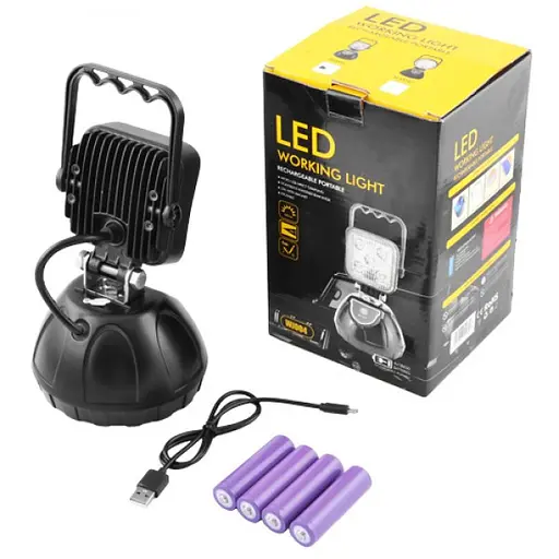 Прожектор світлодіодний WJ004-5XPE + мигалка + 4x18650 + micro USB - фото 2