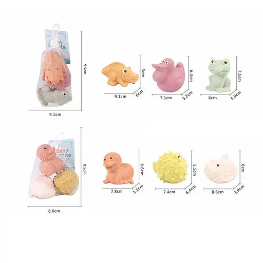 Игра для ванны, 3 зверюшки, в сетке, 638-74 (в ассортименте) - фото 2