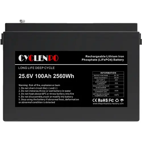 Аккумулятор Cyclen 25.6V 100AH LiFePo4 (подогрев/Bluetooth) - фото 2