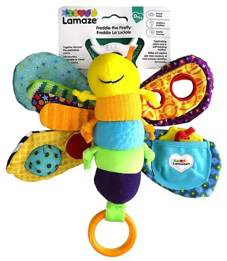 М'яка іграшка підвіска Lamaze Світлячок Фреді L27024 з прорізувачем та пищалкою - фото 4