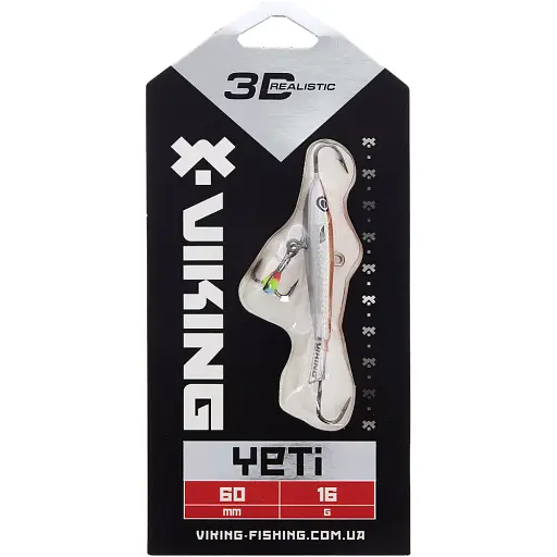 Балансир Viking Fishing Yeti Ice Jig 60mm 16.0g #12 Smoke Anchovy - фото 2