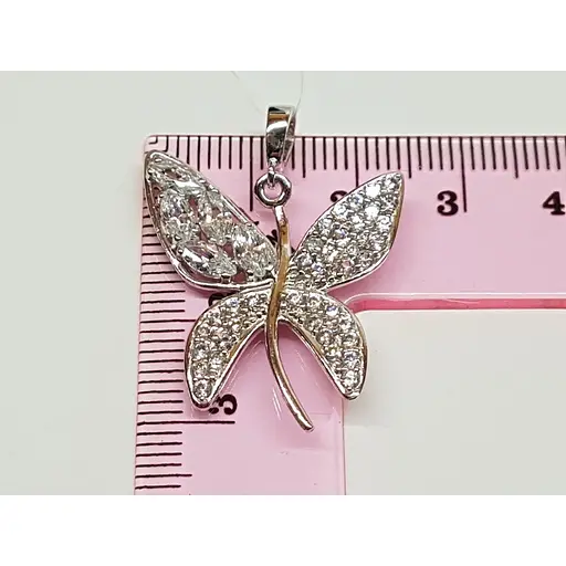 Срібна підвіска Qvaliz Метелик з фіанітами. 903-00334 - фото 3