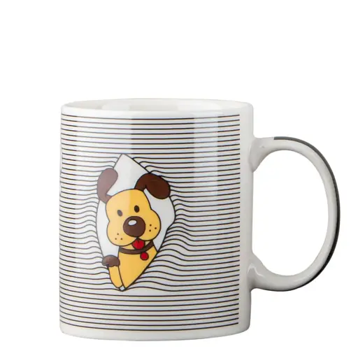 Чашка Vittora Смугаста з песиками 350 мл 1 шт. (111135) - фото 4