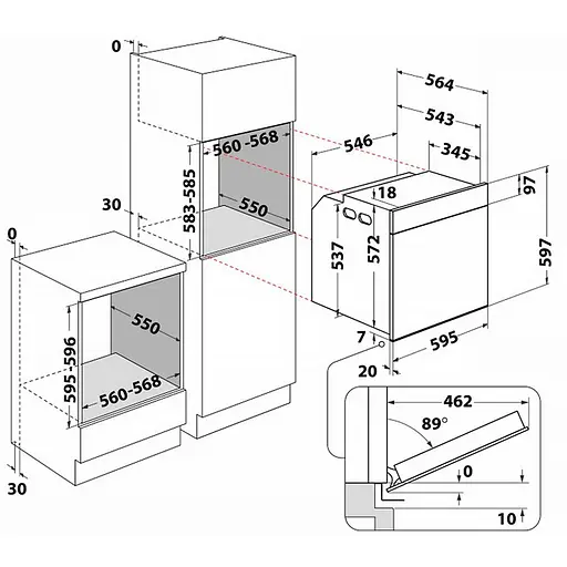 Духова шафа Whirlpool із системою очищення Smart Clean WOI5S8HM2SBA - фото 4