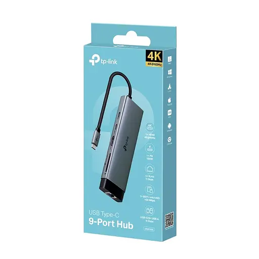 USB-Хаб TP-Link USB Type-C 9-в-1 (UH9120C) - фото 5