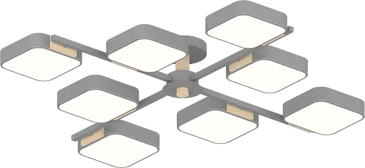 Люстра XI3361-8 серый+дерево