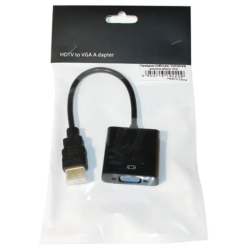 Конвертер HDMI (папа) на VGA (мама) 10cm, 4K/2K - фото 2