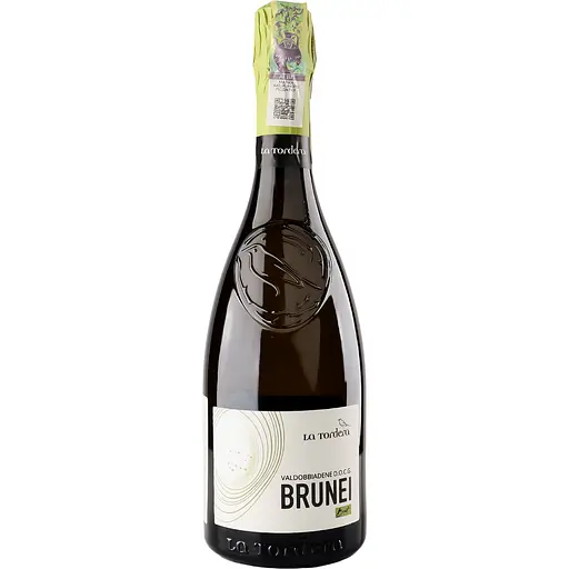Вино игристое La Tordera Prosecco Valdobbiadene Superiore Brunei Spumante Brut белое брют 11.5% 0.75 л (1030) - фото 1