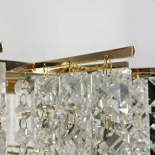 Вишукана золота люстра із кришталевими підвісками Ø 55 см | Арт. 567-600 | Line F - фото 2