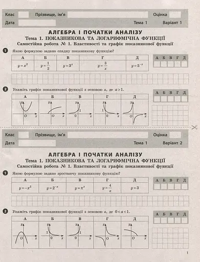 Математика (алгебра і початки аналізу та геометрія). 11 клас (рівень стандарту). Тестовий контроль результатів навчання - фото 3