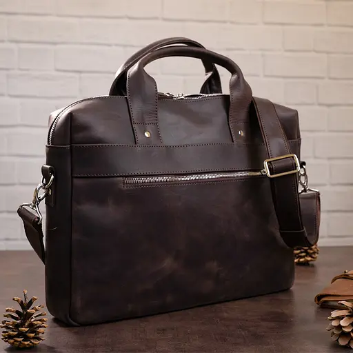 Чоловіча шкіряна сумка SHVIGEL 41х30х7-10 см sum0012574 - фото 3