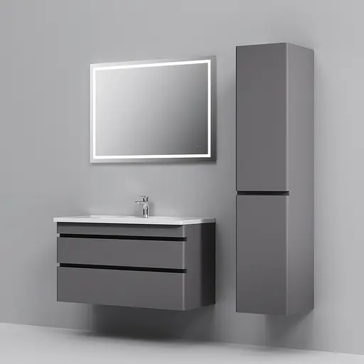 Тумба з умивальником AM.PM Hit підвісна 100 см графіт матовий M93A-FHX01002-WC01002GM38 Графіт - фото 6