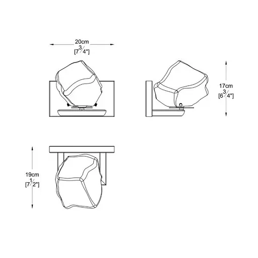 Бра Zuma Line W0488-01A-U8AC Rock - фото 2